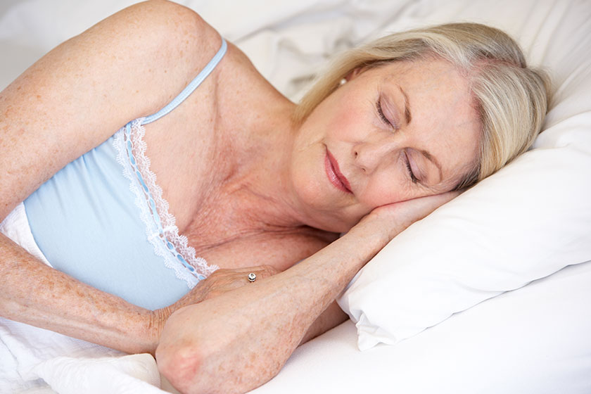 Senior Woman Asleep In Bed Senior Woman Asleep In Bed